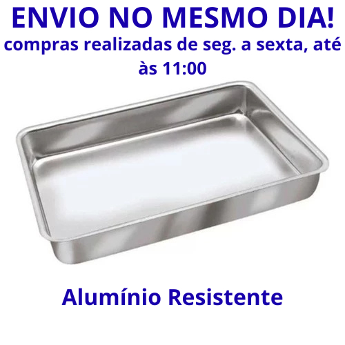 Formas Assadeiras altas nº3 Retangulares Alumínio Resistente