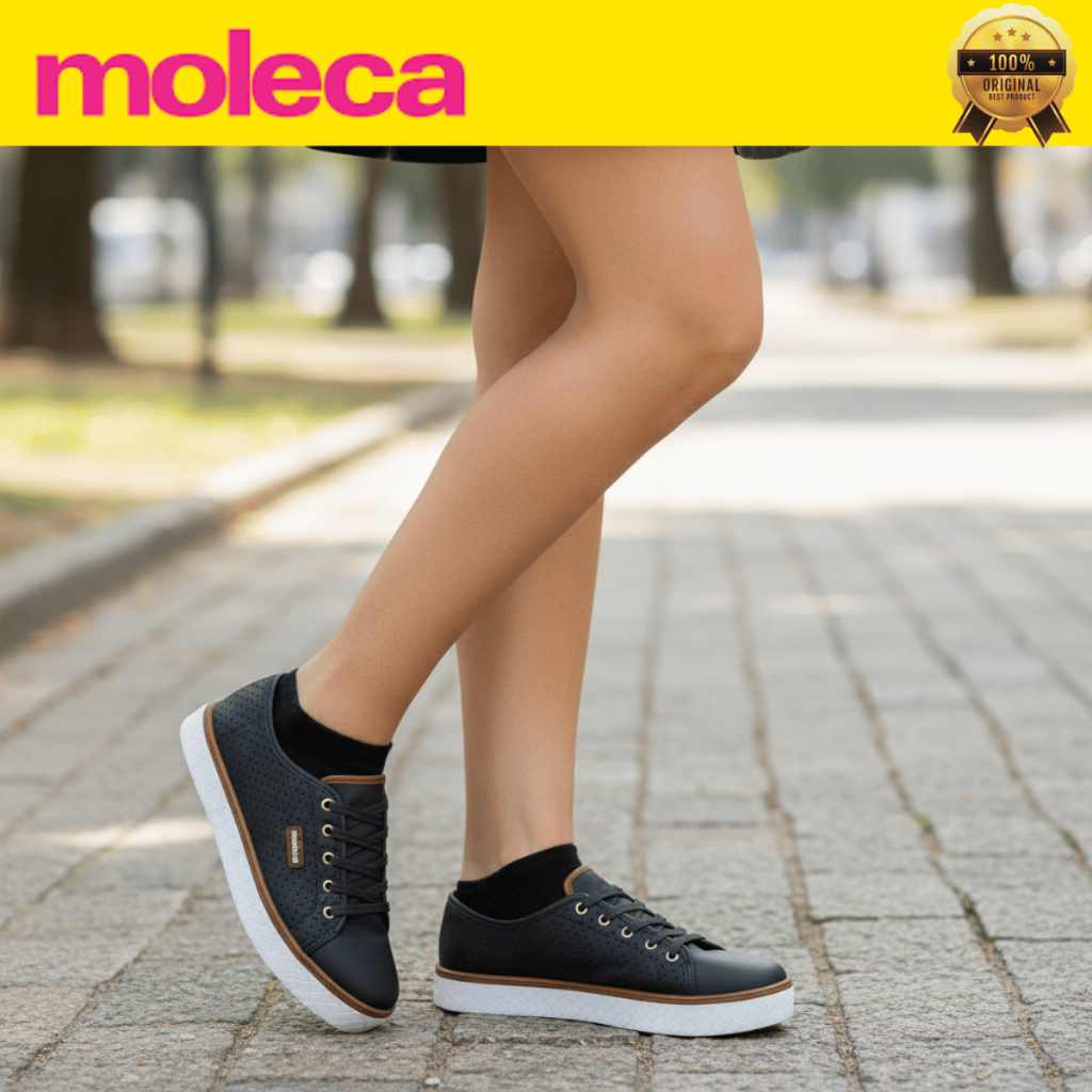 Tênis Moleca Sapatênis Casual Confortável Moderno Flatform Feminino Lançamento Original