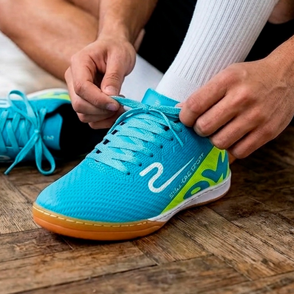 chuteira futsal futebol de salão indoor  confortável leve resistente quadra antiderrapante promoção