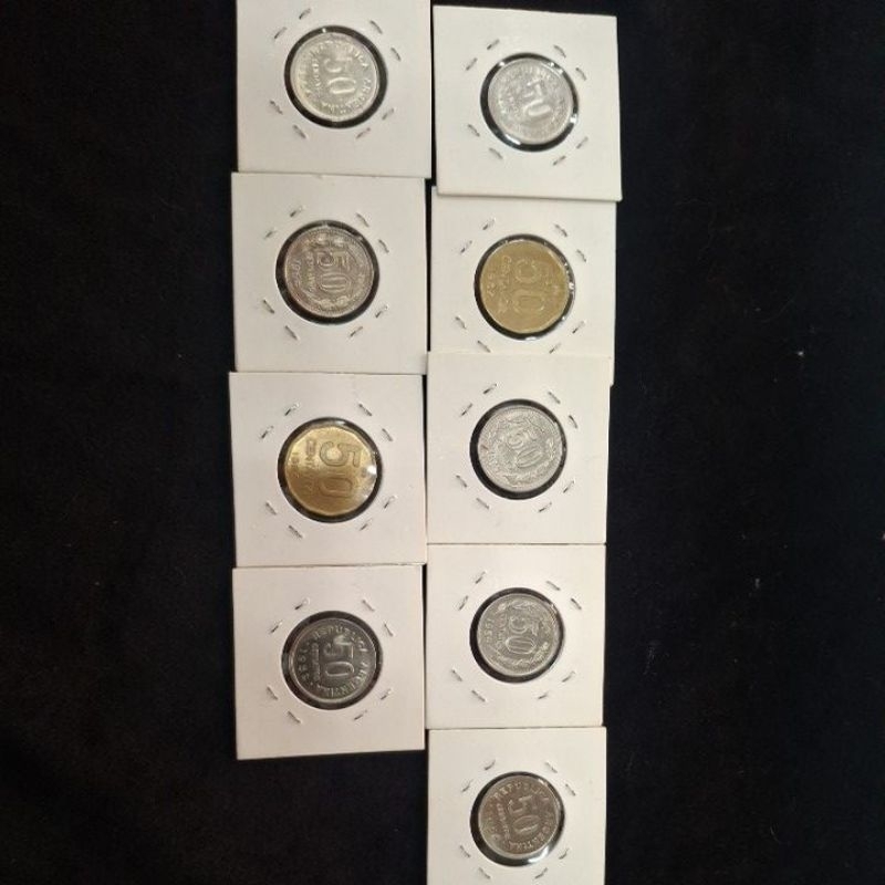 kit com 9 moedas de 50 centavos - Argentina. Anos : 1952,1954x2,1955,1957,1958,1959,1986,1987.