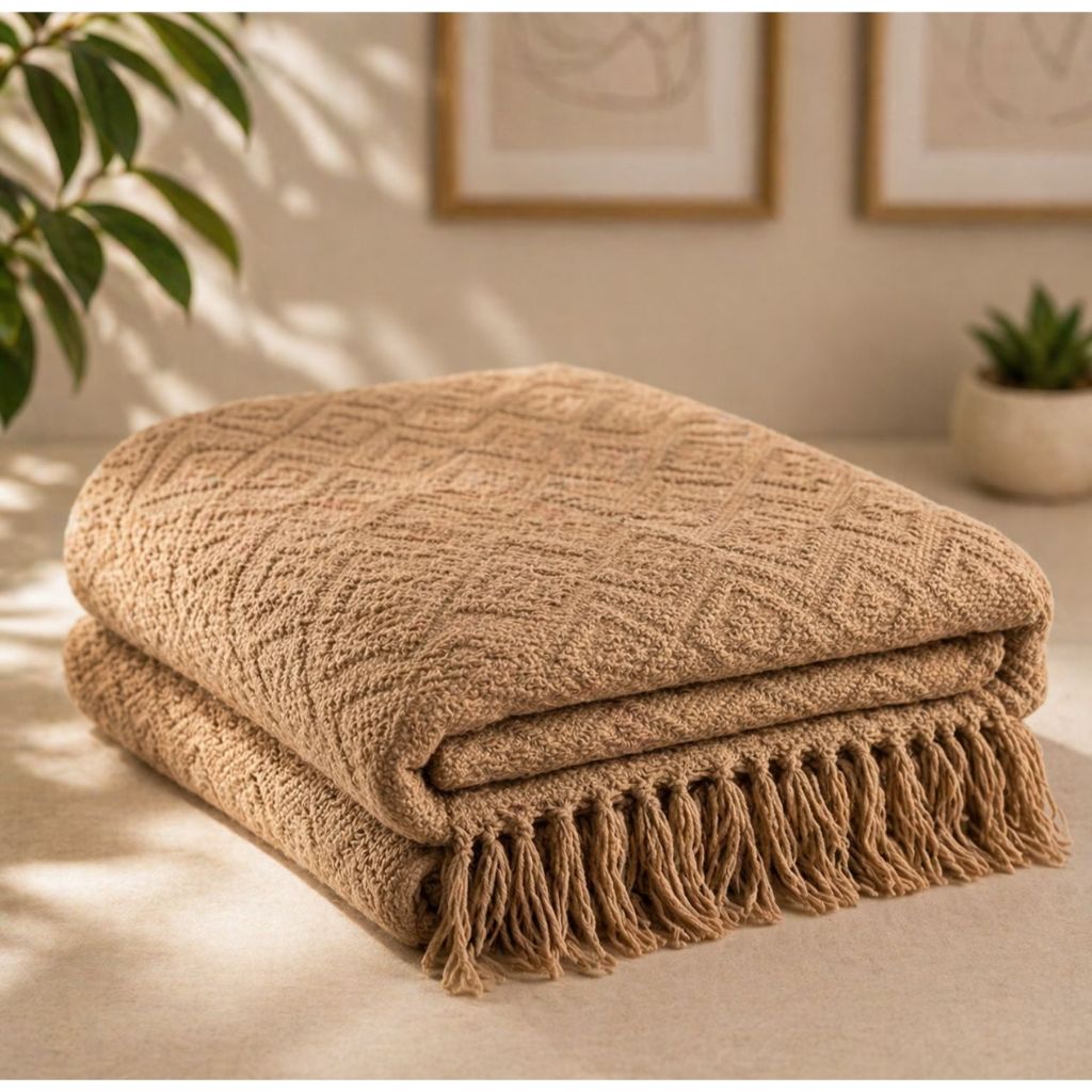 Manta Tambaba 2,40 x 1,80 Premium Casal Decorativa Coberta