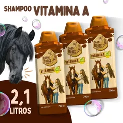 Kit com 3 Shampoo Para Cavalo Good Horse Vitamina A - 700 ML