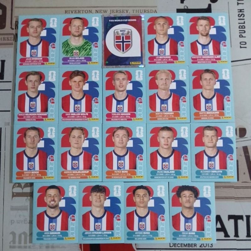 Noruega (Norway)- Figurinhas Originais Avulsas Copa do Mundo Fifa 2026 (NOR) (venda unitária)