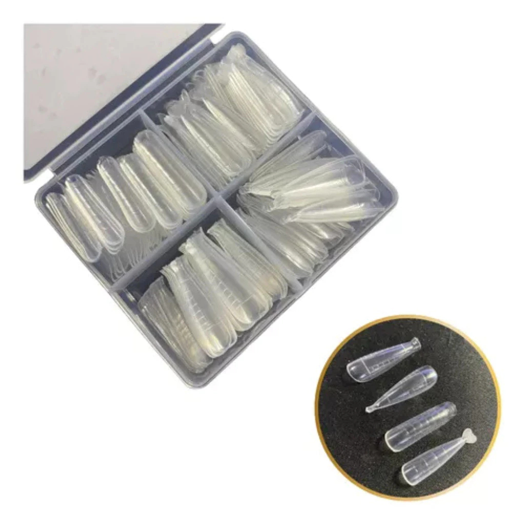 Detalhes do KIT Molde F1 Dafu 4 Formatos 184PÇS Esmaltes Unhas Nails Extensao Gel Poligel Bailarina Reutilizavel