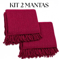 Kit 2 Mantas Grande Para Sofá 2,10 x 1,20 Tipo Capa Protetora Luxo E Decorativa