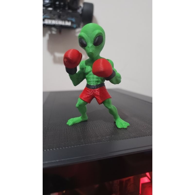 ETE Boxeador verde Setup Gamer Decorativo | IndicadoBoneco Colecionável Alien miniatura