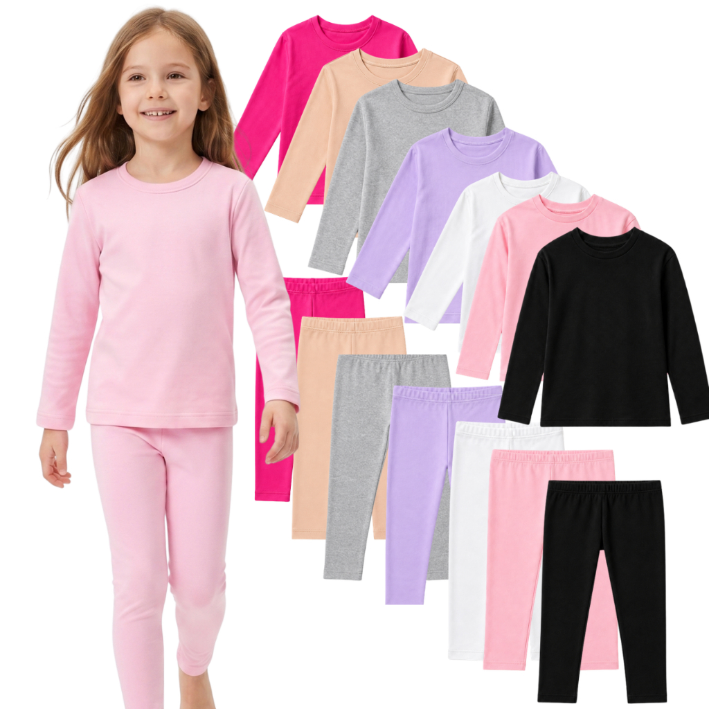 Blusa Térmica Infantil Criança Peluciada, Manga Comprida, Lisa, Forrada, Segunda Pele Inverno, Neve