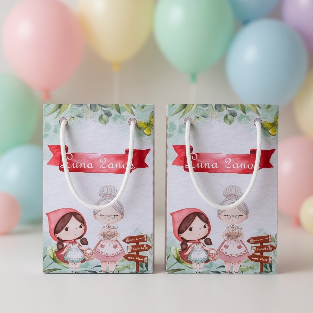 Sacolinha P Chapeuzinho Vermelho Personalizado/Lembrancinha de Festa/Aniversário