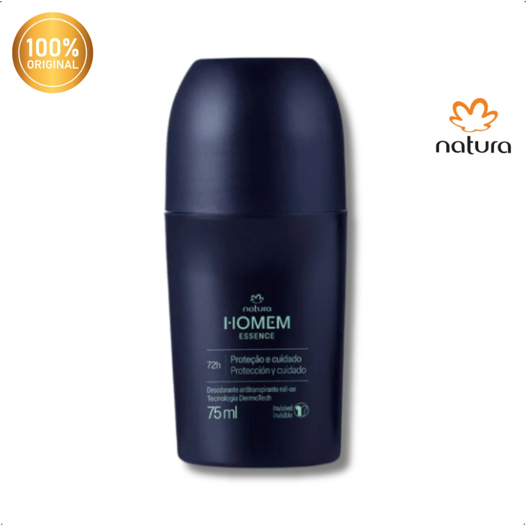 Desodorante Roll-On Antitranspirante Natura Homem Essence 72 h de proteção 75 ml