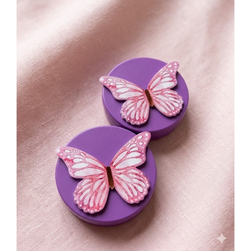 borboleta P 120 uni Rosa - Lilás - Azul- Vermelho enfeites bolos lembracinhas festas tubetes