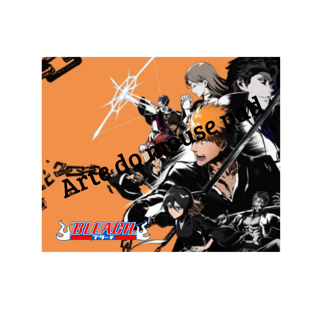 Mouse Pad Bleach Personalizado Nome Ichigo Bankai Byakuya Aizen Anime Otaku Gamer Presente