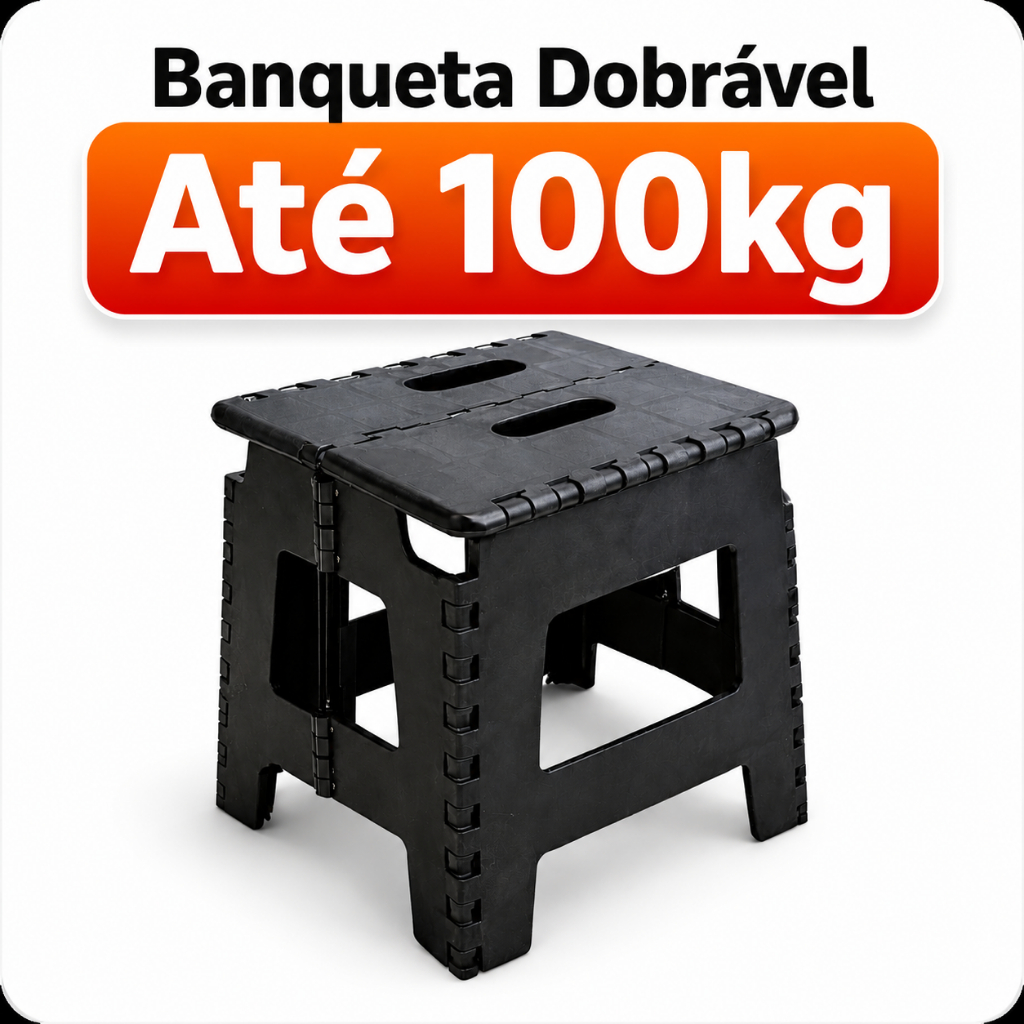 Banqueta Dobrável Portátil 100kg Banco Dobrável Adulto Criança Camping Pesca Manicure Eletricista
