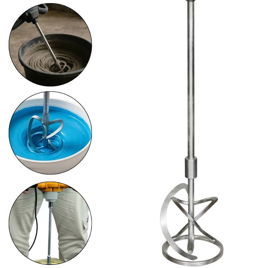 Kit Misturador Menegotti, Haste Pá MEL1200, Misturador Argamassa Profissional, Pá Mistura Concreto, Vonder, CSM, Nagano