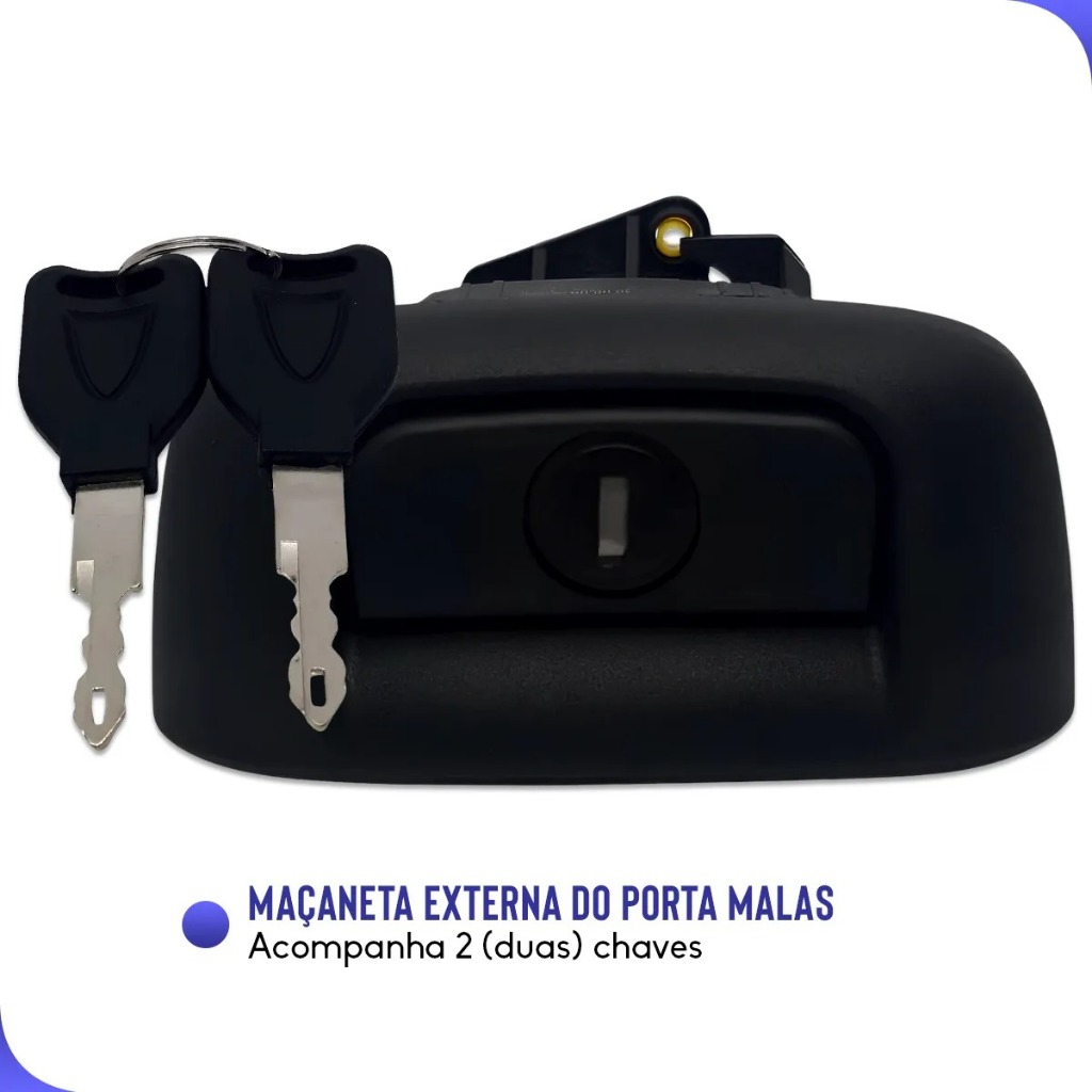 Maçaneta Externa Clio Sedan 2000 a 2003 Porta Malas Com Chaves — imagem 2 de 2