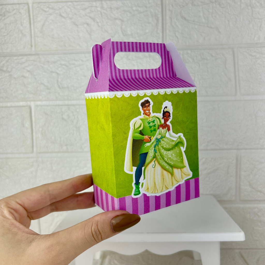 Caixa MALETINHA PRINCESA TIANA   PEGUE E MONTE  Personalizada Com Nome | Lembrancinhas Personalizados Kit Festa