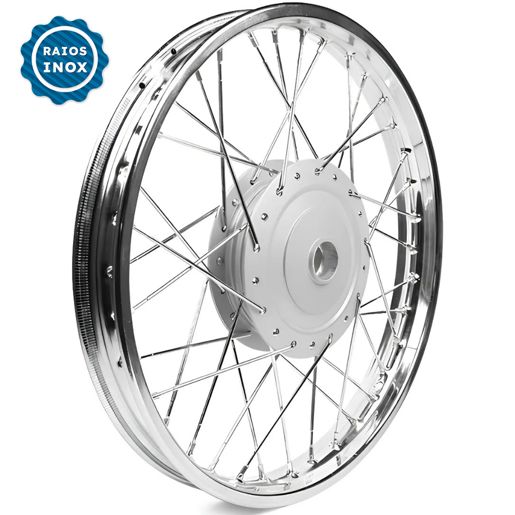 Roda Aro Calha Folha Jante Dianteira Biz 125 2006 Á 2015 Tambor Alinhada Raios Inox