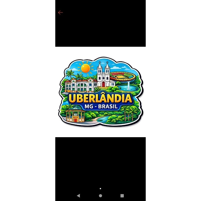 Imã de geladeira cidade de Uberlândia MG
