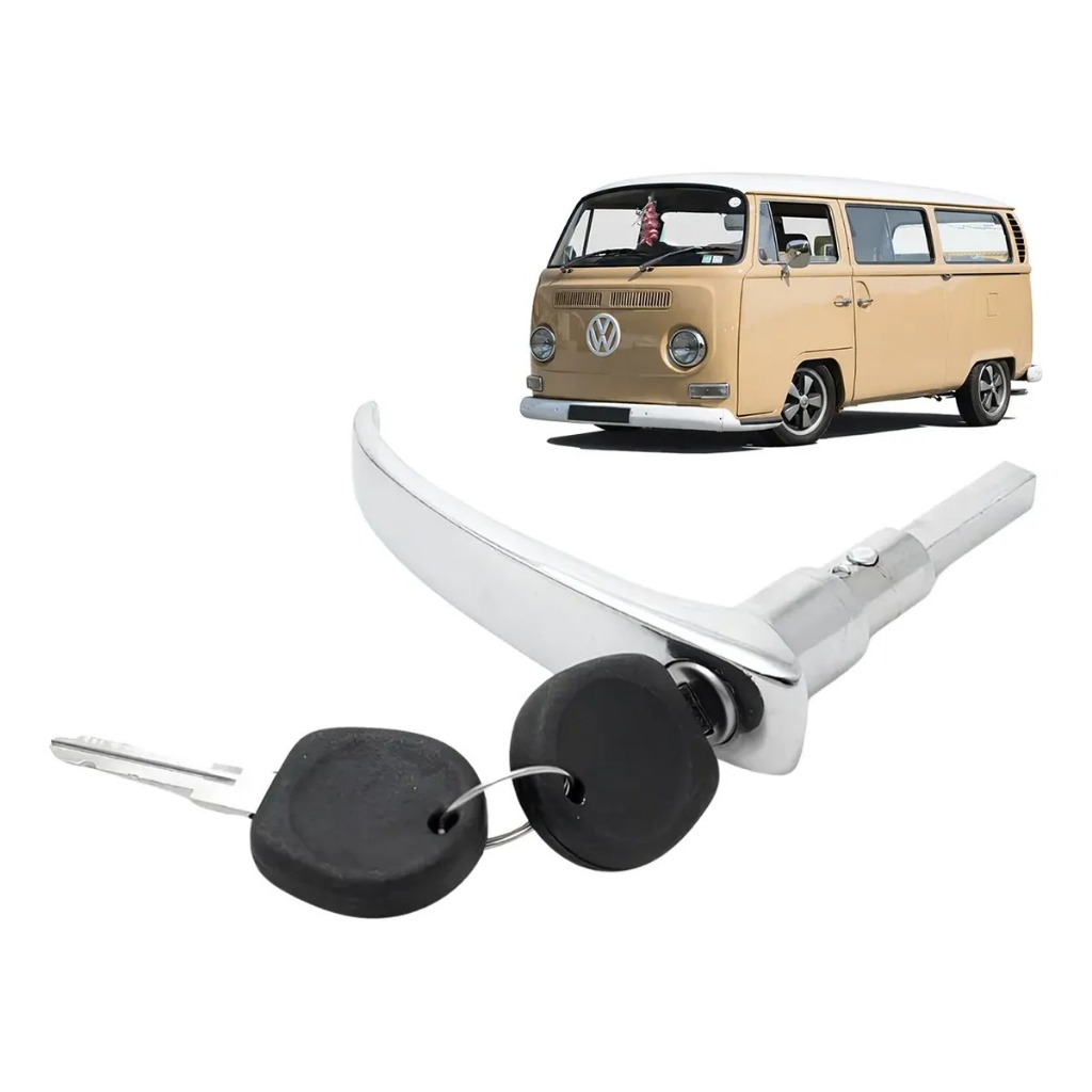 Maçaneta Externa Kombi 75 a 96 Cromada Porta Lateral Com Chaves