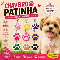 Chaveiros de patas de pet cachorros,gatos 5/10/15/30 unidades para revenda, lembrancinhas , presentes pet shop.