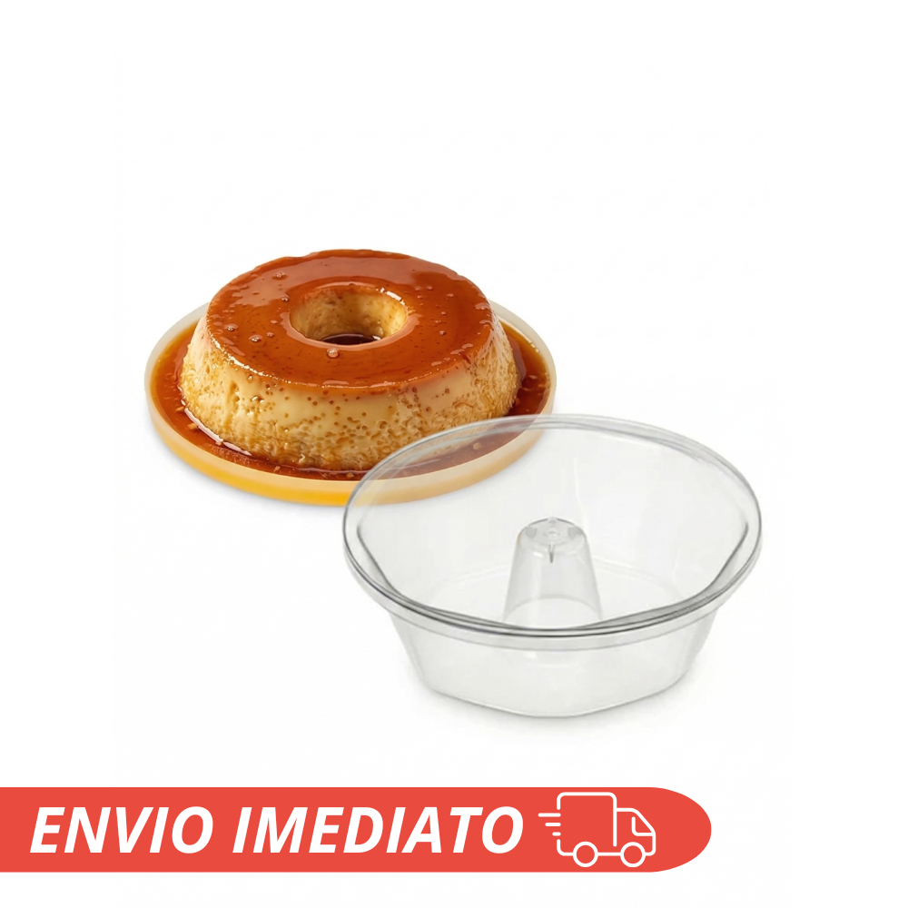 Forma Mini Pudim Com Tampa 120ml c/12 Unidades Forneável Descartável