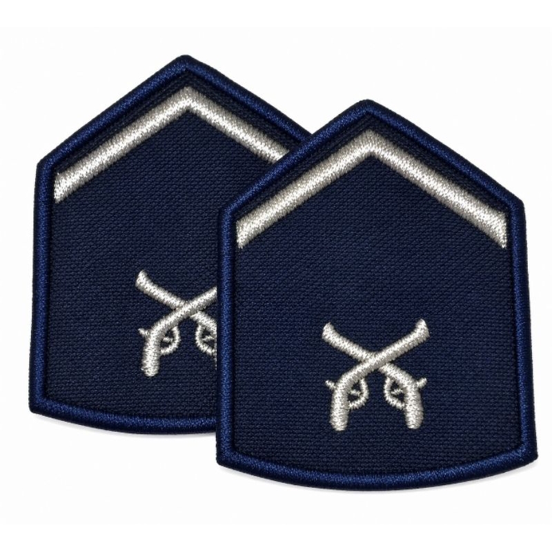 Dois patches bordados com termocolante "Divisa soldado"