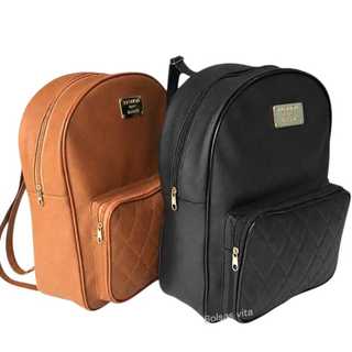 Mochila feminina Impermeável Luxo Couro Sintetico Grande, Moderna, Faculdade/Trabalho 2026