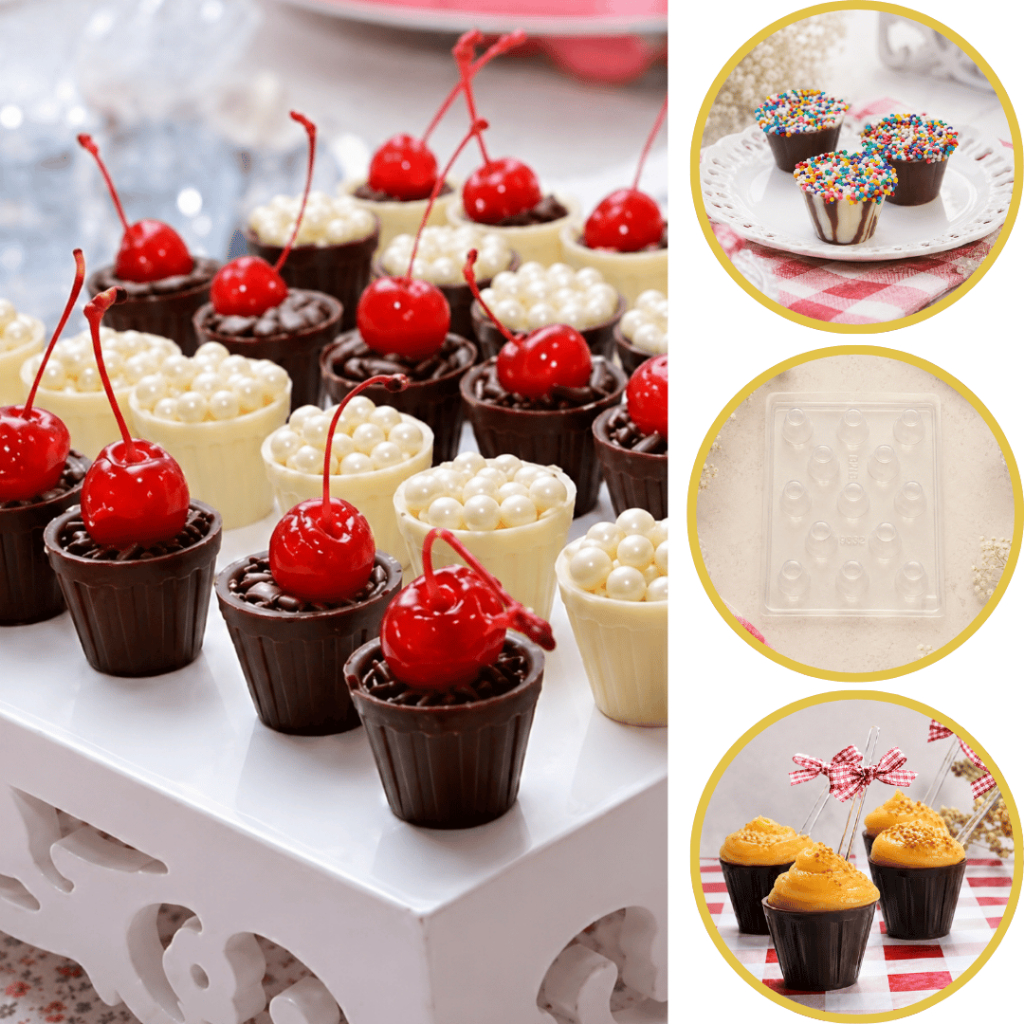 1~10 Forma Simples Copinho Licor 9332 Acetato BWB Bombom Doces Chocolate Confeitaria Páscoa (CHOCO)