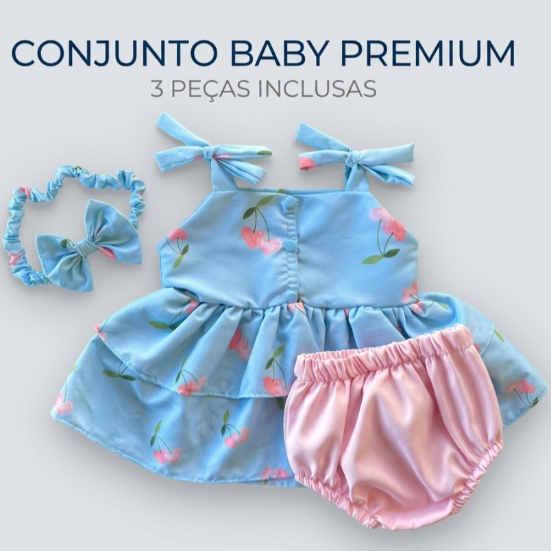 (6 meses a 1 ano) Kit Batinha - Acompanha Tiara e calcinha tapa fralda! Mesversário
