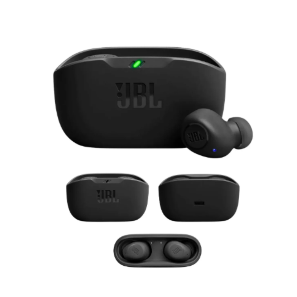 Fone de Ouvido Bluetooth JBL Wave Buds 2 TWS Som Pure Bass com Cancelamento de Ruído ANC Bateria 40h IP54