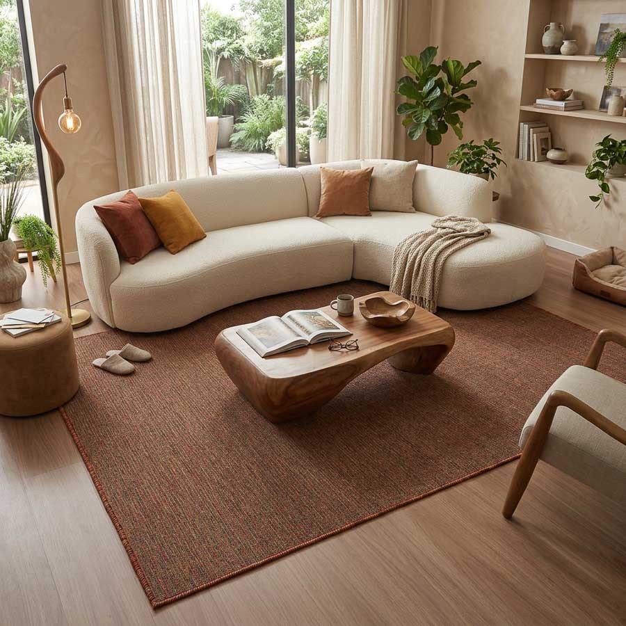 Tapete de Sisal 400x200 Moderno Versátil e Sofisticado Grande Sala Quarto Escritório Antiderrapante Decorativo
