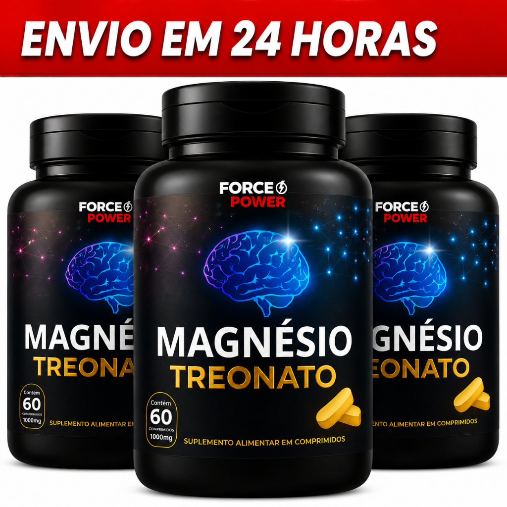 03 Treonato Magnesio com Treonina ORIGINAL Total 180 Comprimidos  -  KIT PARA 90 DIAS USO