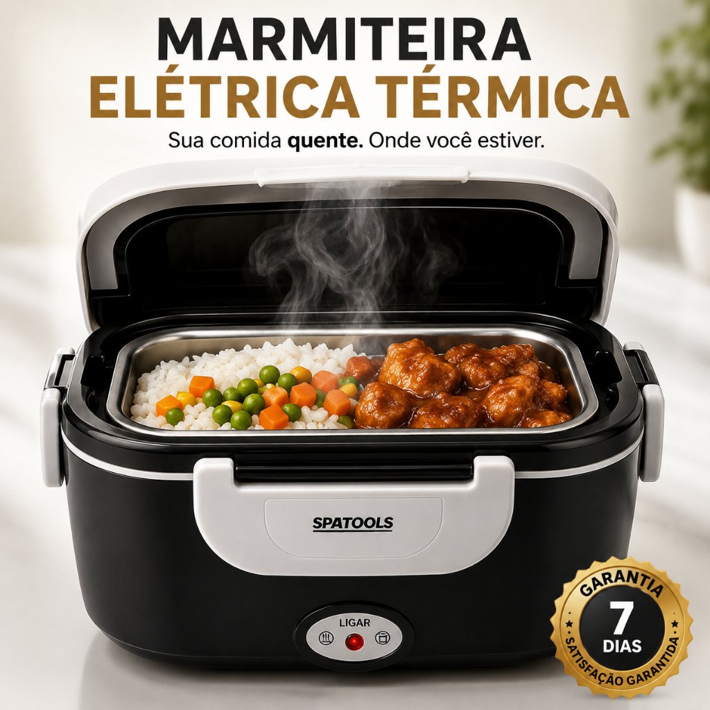 Marmita Elétrica Portátil Bivolt Aquecedor Rápido Casa Carro Taxi Uber Caminhão 110V 220V