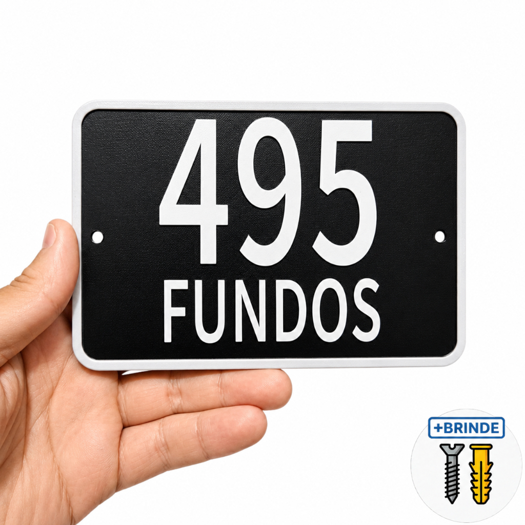 Placa de Endereço Personalizada 11x15cm Casa, Loja, Empresa, Condominio, Residencial