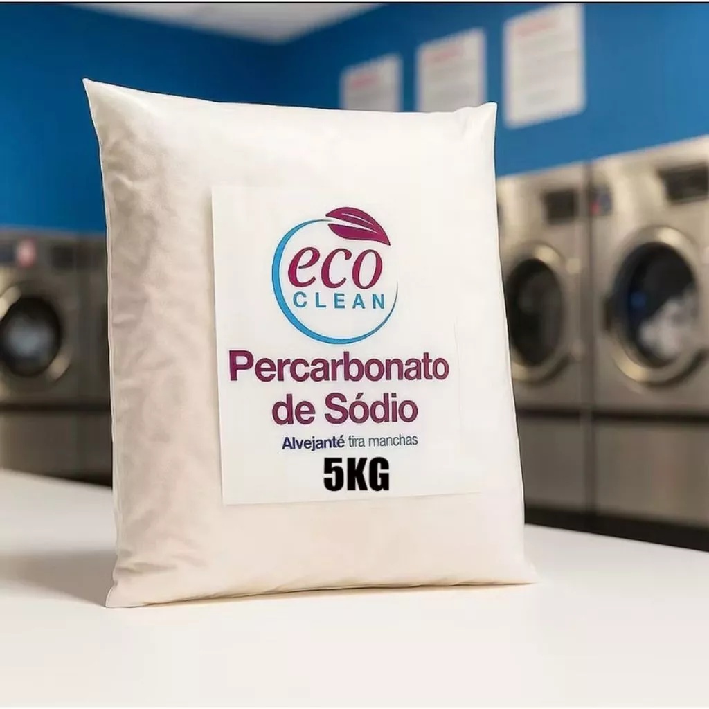 Percarbonato de Sódio 100% Puro 1kg 2kg 5kg Tira Manchas Roupas Brancas e Coloridas Alvejante Sem Cloro Limpeza Pesada