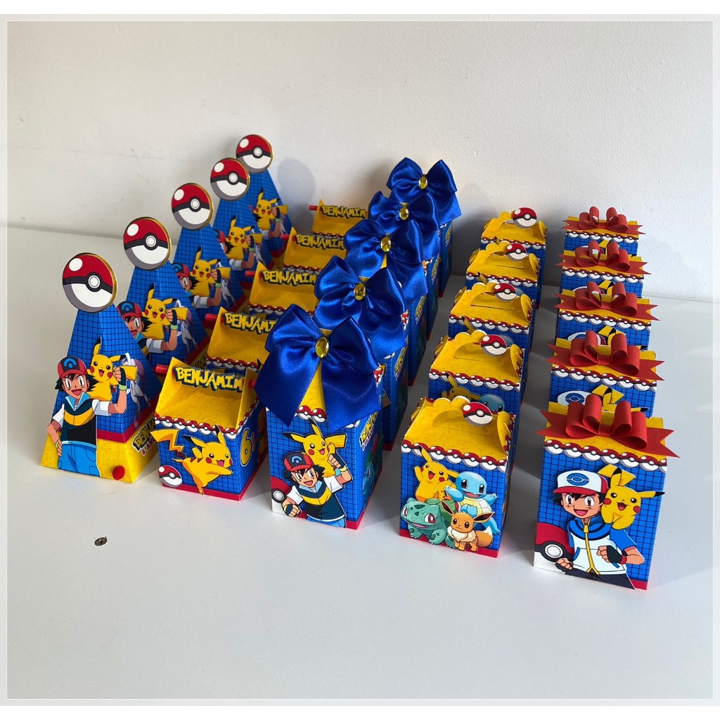 kit caixinha personalizada pokemon-lembrancinha personalizada-festa personalizada-papelaria personalizada