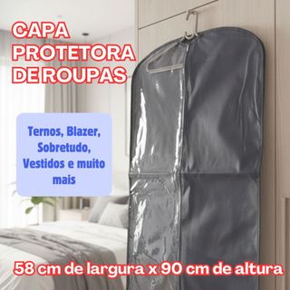 Kit 2 un Capas de Roupas/ Capas Protetoras de Terno e Vestido/ Capas de TNT/ Capas Impermeáveis