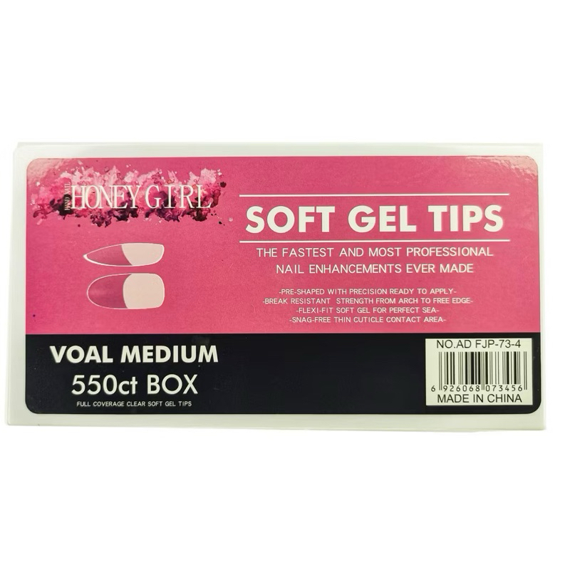 soft gel tips 550und / tips soft gel/ soft gel honey girl