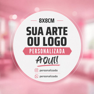 Adesivos Personalizados 8x8 cm - 500 unidades, 300, 200 ou 100 unidades - Com sua logo ou arte