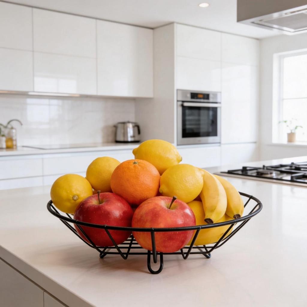 Fruteira  De Mesa Cesta Frutas Multiuso Elegante Organizadora Decorativa