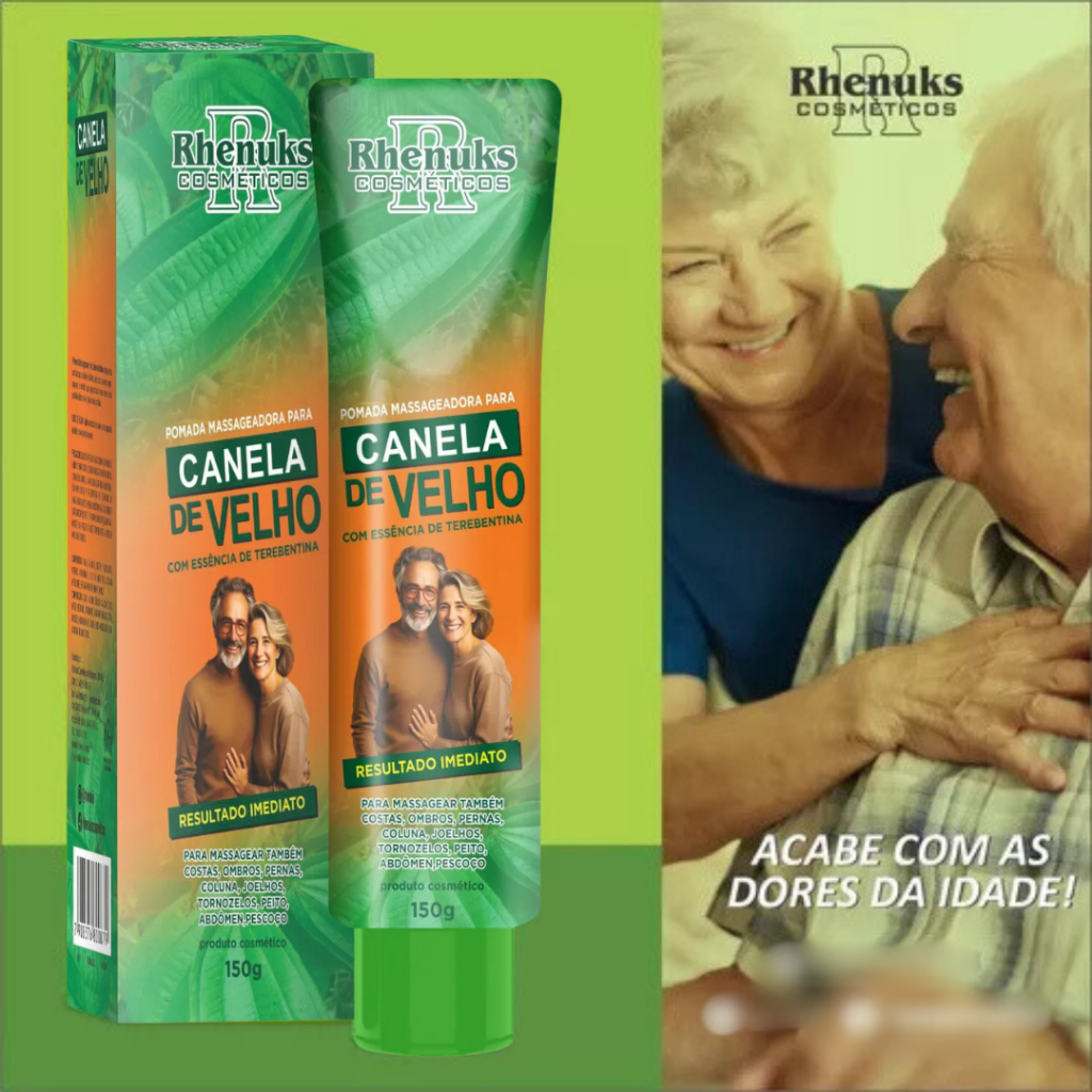 Pomada para Massageadora Canela de Velho 150g alivio muscular pomada de massagem para massagem - Rhenuks Cosméticos