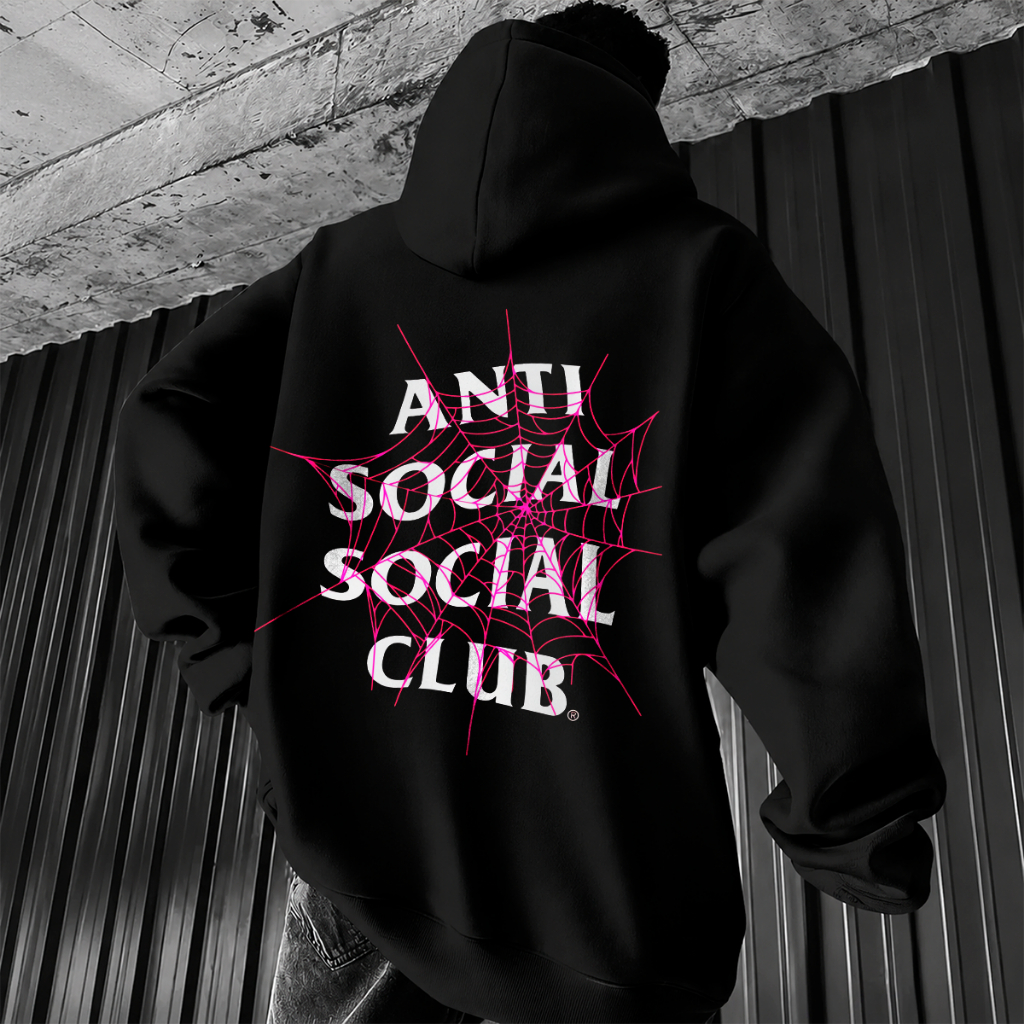 Moletom Casaco Frio Anti Social Social Club Preto Streetwear Casual Unissex