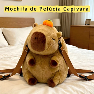 Mochila Capivara de Pelúcia | Fofa, Macia e Ajustável para Uso Diário Capivara Mochila Un…