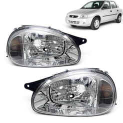 Farol Corsa Pick-up Wind Sedan Wagon Classic 94 95 A 2010 Cromado