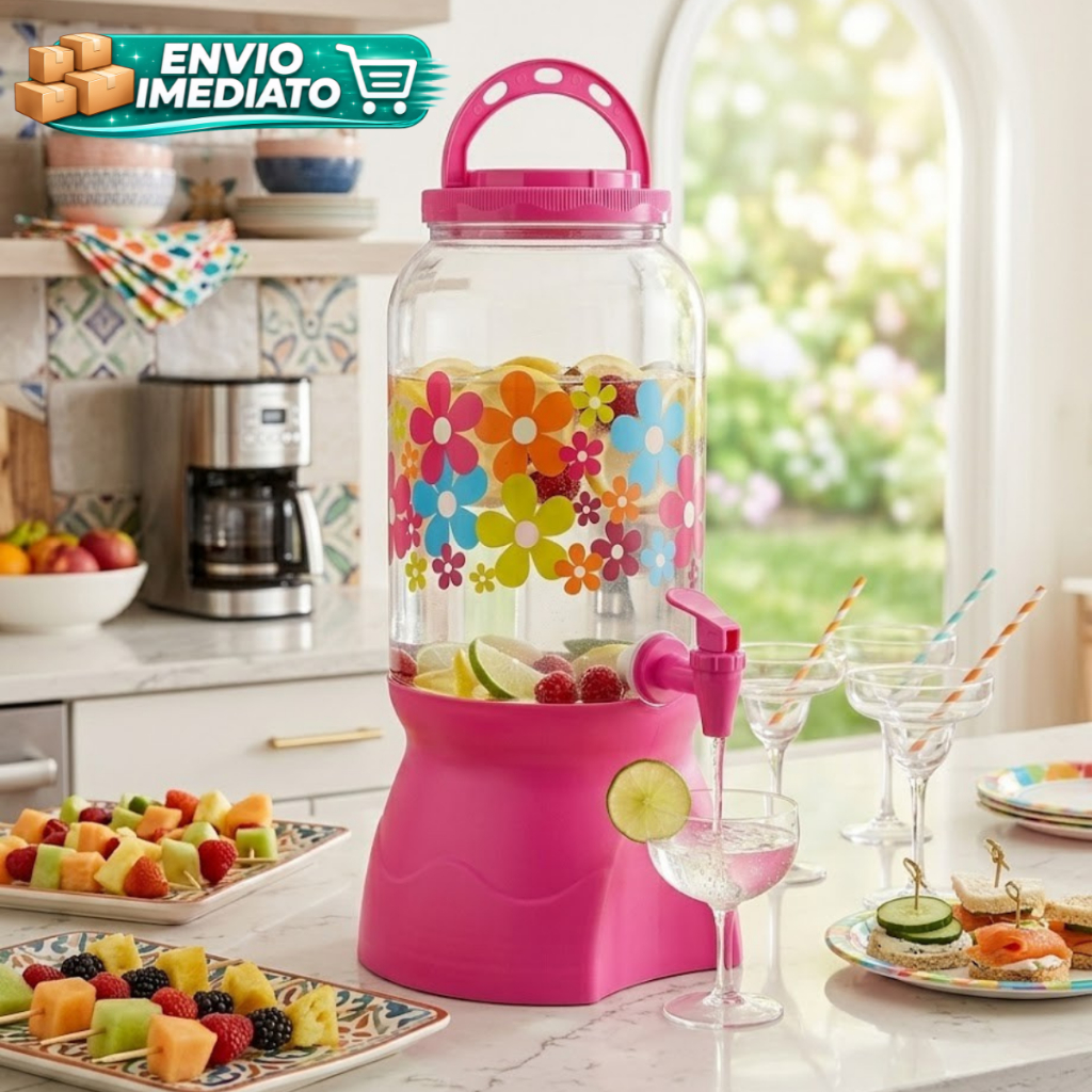 Suqueira Com Torneira E Base De Margarida Para Suco Refrigerantes drinks festas Eventos 3,6L Casa