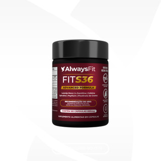 FitS36 AlwaysFit  | Psyllium + Spirulina + Picolinato de Cromo + Cafeína + L-Carnitina | 60 Cápsulas