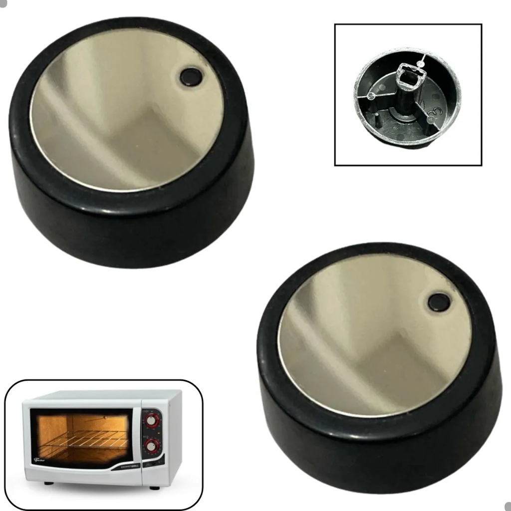 Kit 2 Botão Manipulador Botao Forno Elétrico Fischer Gourmet Gril