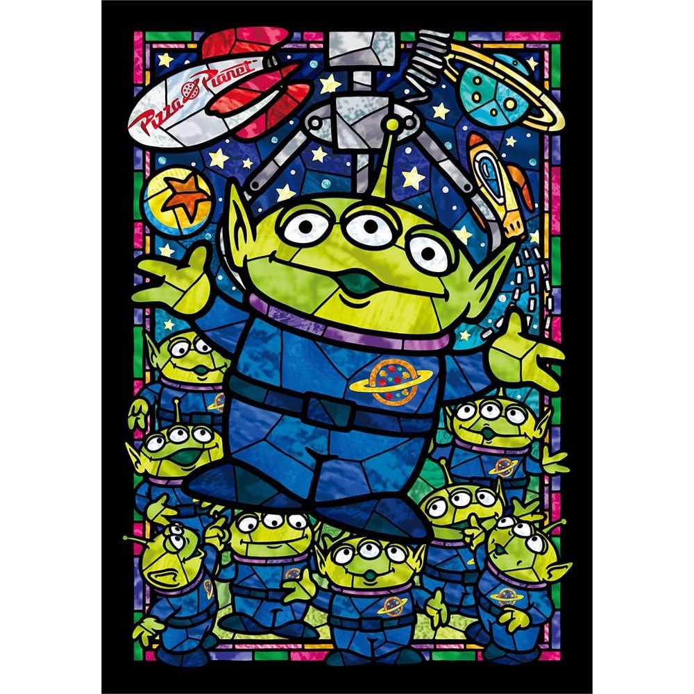 [Fabricado no Japão] Quebra-cabeça da série Gyutto com 266 peças: Toy Story Alien Stained Art (18,2 x 25,7 cm)