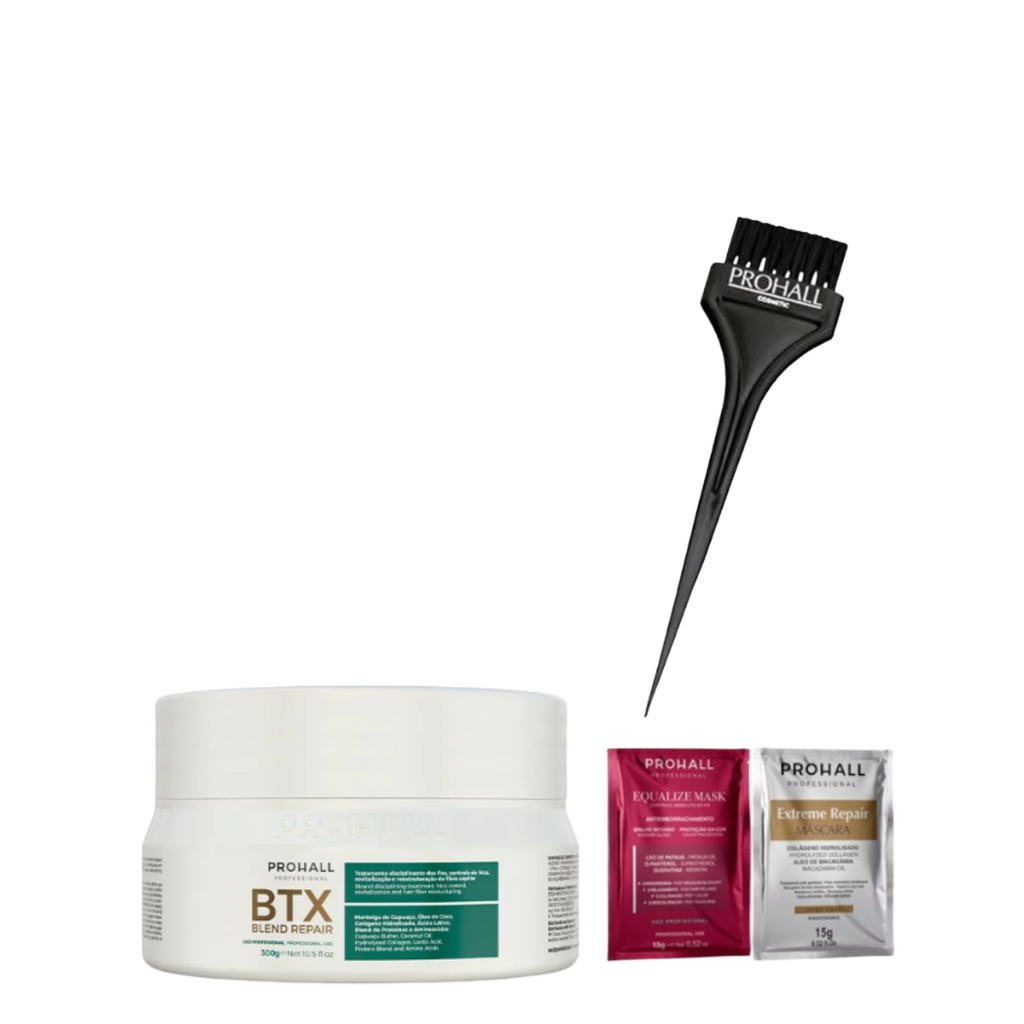 Btx Sem Formol Alta Performance Blend Repair Prohall 300g + Escova Magica