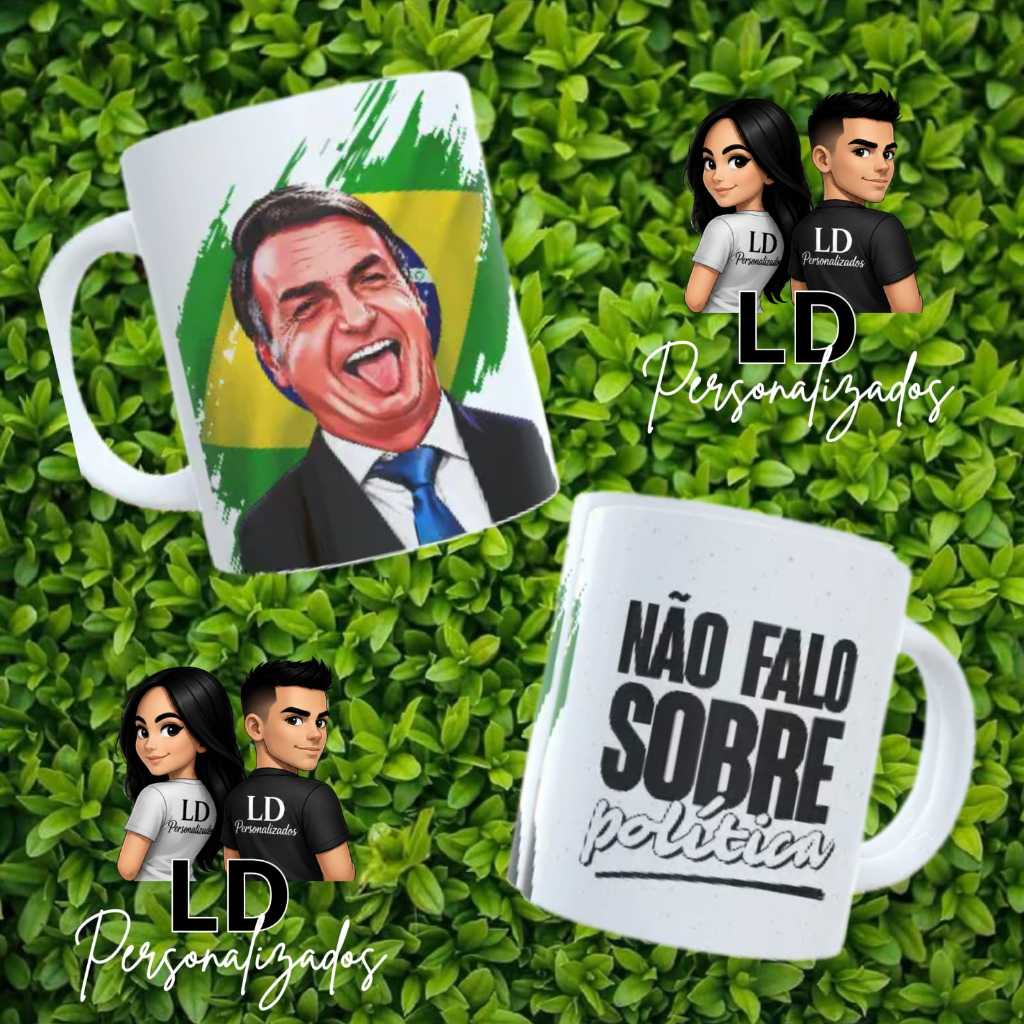 Caneca Bolsonaro 325 ml personalizada política (não falo sobre política)