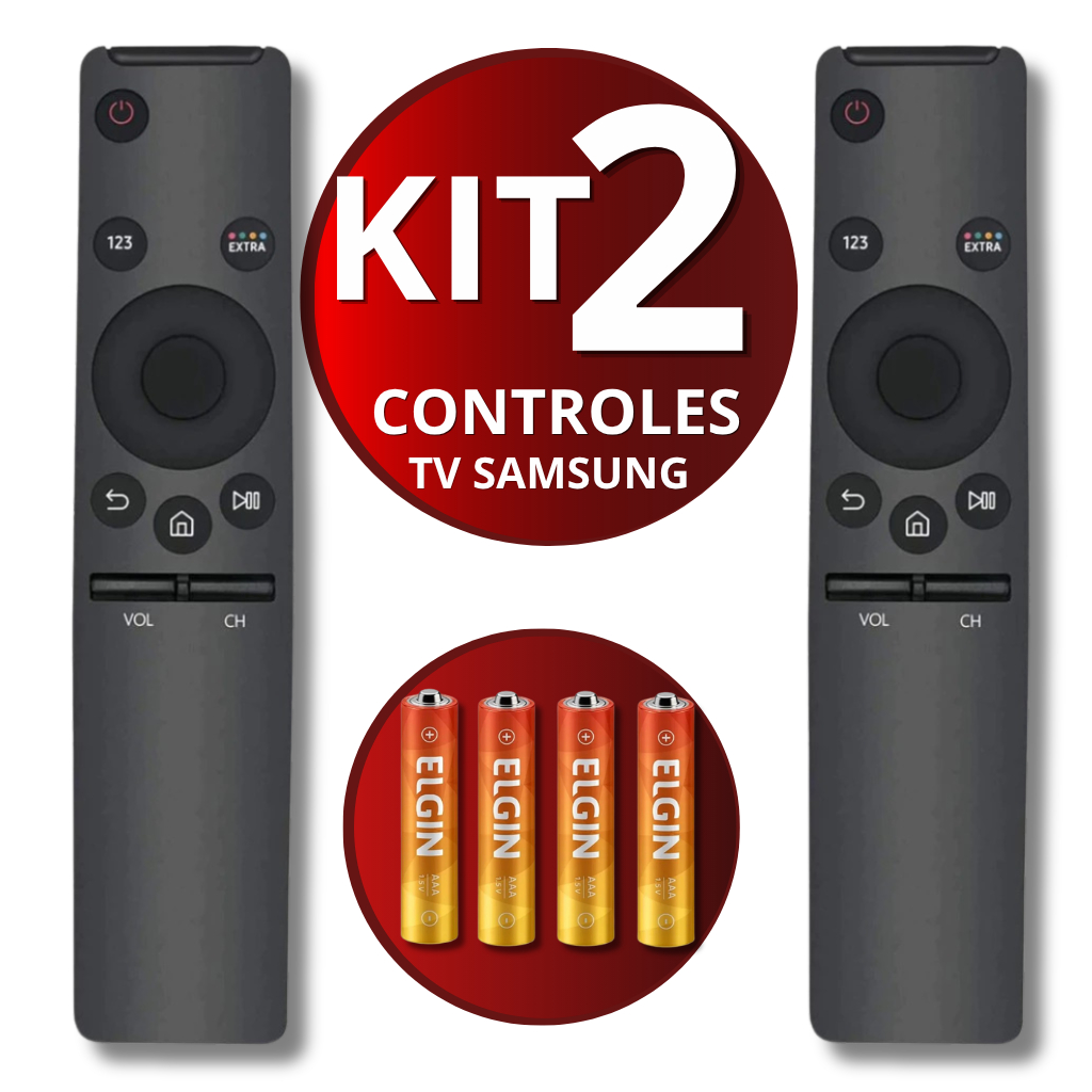 Controle Remoto para Televisão Samsung Smart TV 4K LED OLED LCD QLED Com Pilhas | Envio Imediato